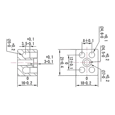 Connettore porcellana filettato 4mm2 2 piste 25pz.