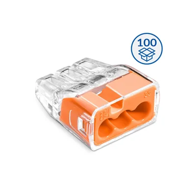 Connettore rapido SCP3 trasparente/arancione (confezione da 100 pezzi)