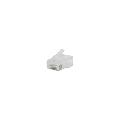 Connettore RJ45 categoria 6 UTP pass-through, confezione da 100 pezzi.