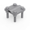 Connettore universale per asta-cerchio fi16mm 57x57mm 4xM8x40