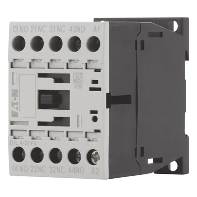 Contacteur auxiliaire DILA-22-EA (230 V 50 Hz, 240 V 60 Hz), 2 NO / 2 NF, commande 230 V CA