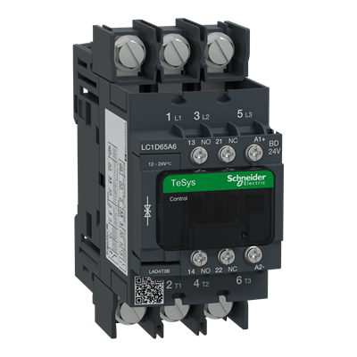 Contacteur de puissance TeSys D 65A 30kW 3P 1NO 1NC bobine 24VDC EVK bornes à vis