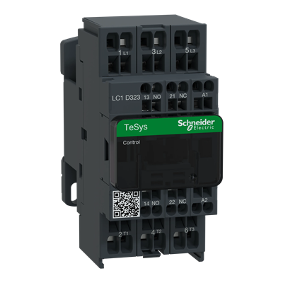 Contacteur de puissance TeSys D AC3 32A 3P 1NO 1NC Bobine 24VAC Bornes à ressort