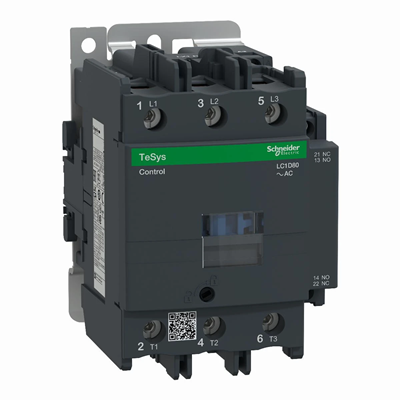 Contacteur de puissance TeSys D AC3 80A 3P 1NO 1NC Coil 380VAC Box Terminals