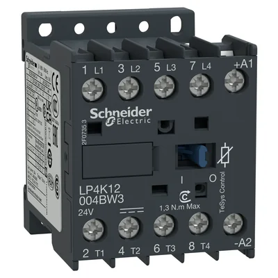 Contacteur de puissance TeSys K 20A 4P 4NO bobine 24VDC bornes à cage