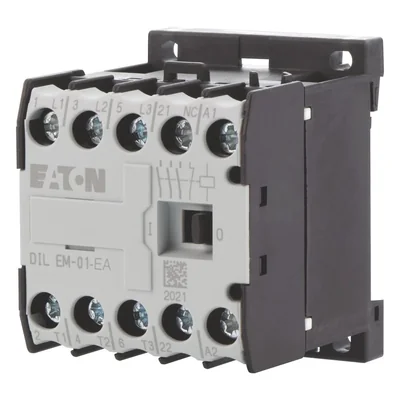 Contacteur miniature DILEM-01-G-EA (24 V CC), 4 kW/400 V, commande 24 V CC