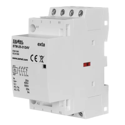 CONTACTEUR MODULAIRE 25 A, 3 NO + 1 NF, 24 V CA/CC, TYPE : STM-25-31/24 V