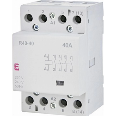 Contacteur modulaire 40A 4 contacts NO (3 mod. 4 pôles) R 40-40 230