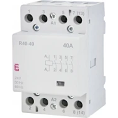 Contacteur modulaire 40A 4 contacts NO (3 mod. 4 pôles) R 40-40 24V