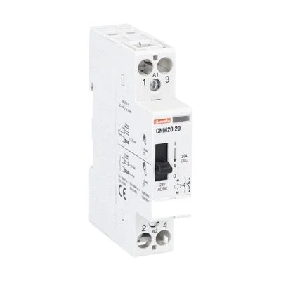 Contacteur modulaire CNM20.20.20 avec levier, 20 A en AC1, bobine 24 V CA/CC, 2 pôles : 2NO