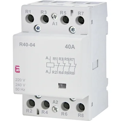 Contacteur modulaire R 40-04 230V 40A 4 contacts de coupure (3 modules 4 pôles)