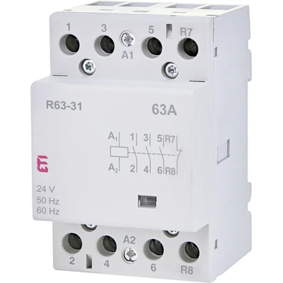 Contacteur modulaire R 63-31 24V 63A 3 contacts NO et 1 contact NC (3 modules 4 pôles)