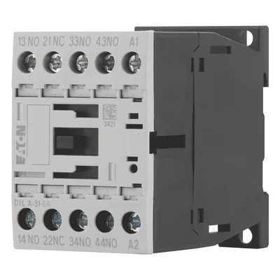 Contactor auxiliar DILA-31-EA (230V 50HZ, 240V 60HZ), 3 NA / 1 NC, control de 230 V CA