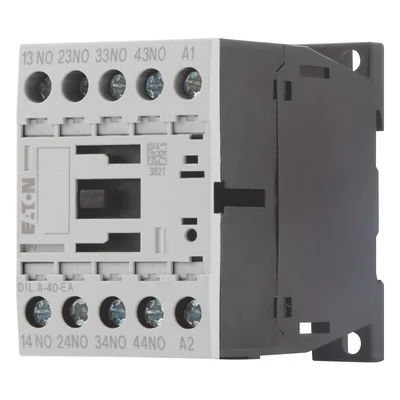 Contactor auxiliar DILA-40-EA (24 V CC), 4 contactos normalmente abiertos / 0 contactos normalmente cerrados, control de 24 V CC