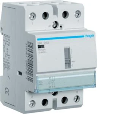 Contactor con control manual 12VAC 2NO 63A