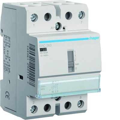 Contactor con control manual 230VAC 2NO 63A