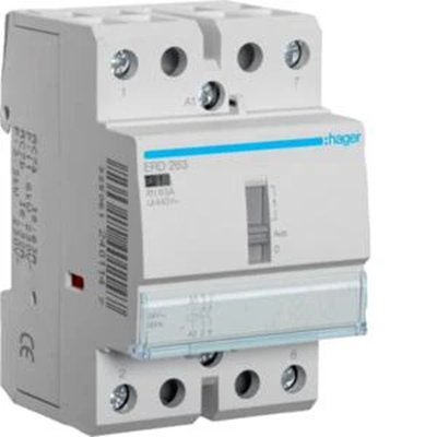 Contactor con control manual 24VAC 2NO 63A