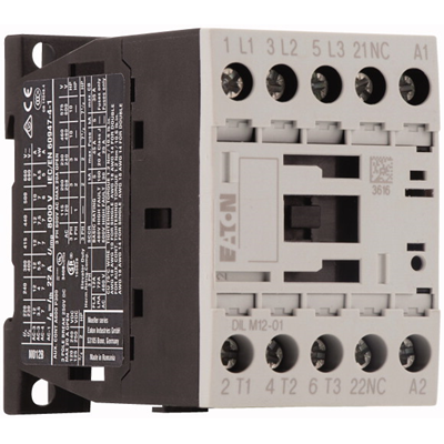 Contactor de potencia, 12A, 0Z 1R DILM12-01(110V50HZ,120V60HZ)