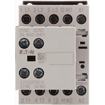 Contactor de potencia, 9A, 2Z 1R DILM9-21(230V50HZ,240V60HZ)