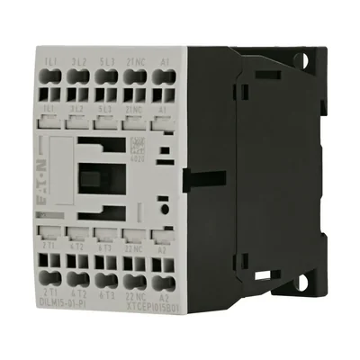Contactor de potencia DILM15-01(24VDC)-PI, 7,5 kW/400 V, control de 24 V CC, 1NC