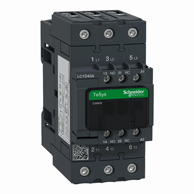 Contactor de potencia I=40A [AC-3] bobina 230VAC 50Hz contacto ambiente 1NO 1NC Terminales EVERLINK