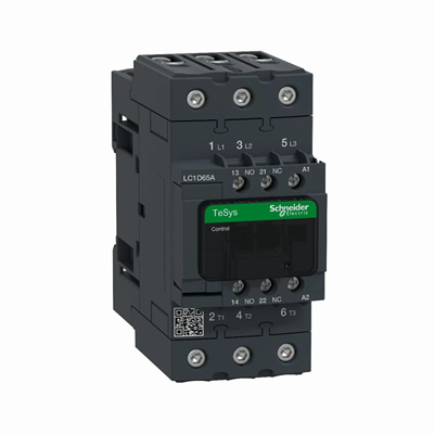 Contactor de potencia TeSys D 65A 30kW 3P 1NO 1NC bobina 220VAC EVK terminales de caja