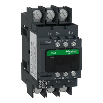 Contactor de potencia TeSys D 65A 30kW 3P 1NO 1NC bobina 220VAC EVK terminales de tornillo