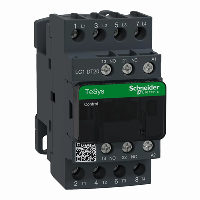 Contactor de potencia TeSys D AC1 20A 4P 1NO 1NC bobina 230VAC terminales de caja