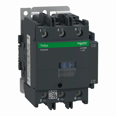 Contactor de potencia TeSys D AC3 80A 3P 1NO 1NC bobina 110VAC terminales de caja