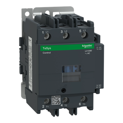 Contactor de potencia TeSys D AC3 80A 3P 1NO 1NC bobina 120V 60HZ terminales de caja