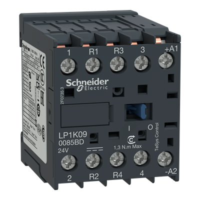 Contactor de potencia TeSys K 20A 4P 2NO 2NC bobina 220VDC patas de soldadura