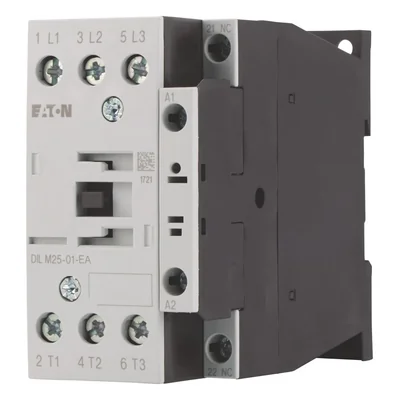 Contactor DILM25-01-EA(RDC24), 11 kW/400 V, control de 24 V CC
