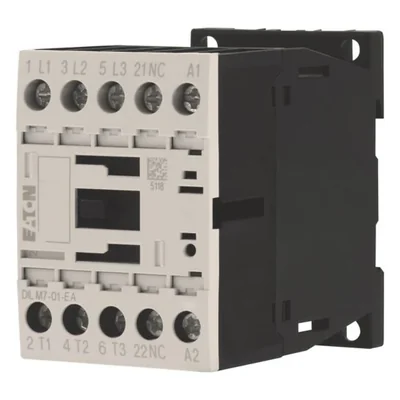 Contactor DILM7-01-EA (24 V CC), 3 kW/400 V, control de 24 V CC