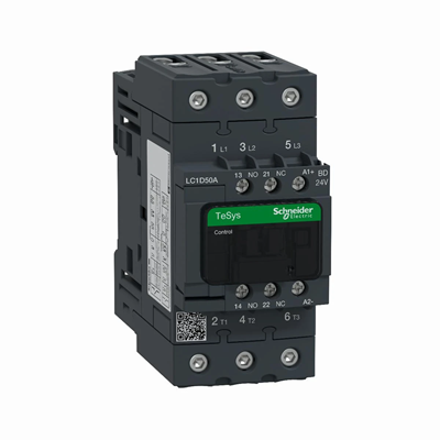 Contactor Everlink de tres posiciones, AC3 440V, 50A, bobina 24V DC