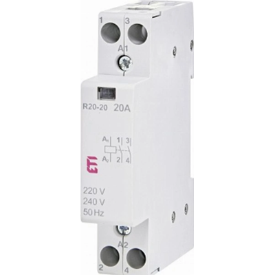 Contactor modular 20A 2 contactos de apertura (1 mod. 2 polos) R 20-02 230