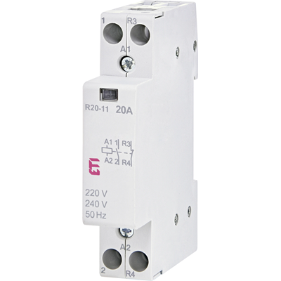 Contactor modular 20A contacto de cierre y apertura (1 mod. 2 polos) R 20-11 230