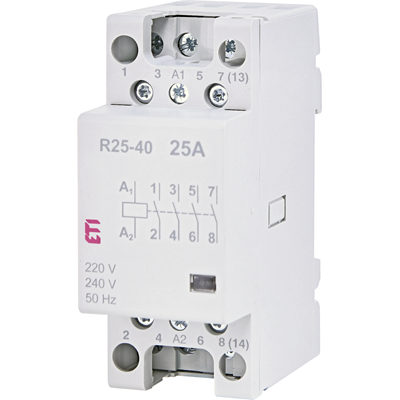 Contactor modular 25A 4 contactos cerrados (2 módulos 4 polos) R 25-40 230