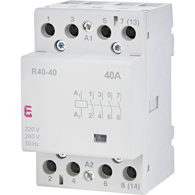 Contactor modular 40A 4 contactos cerrados (3 módulos 4 polos) R 40-40 230