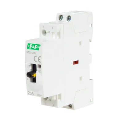 Contactor modular con control manual, montaje en carril DIN