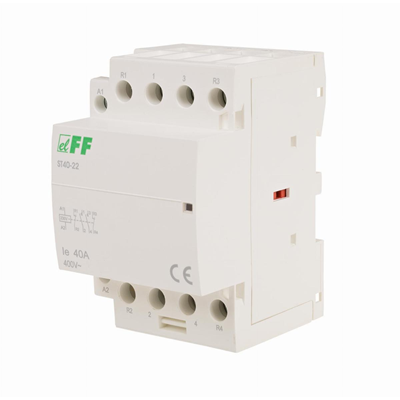 Contactor modular, montaje en carril, contactos 2NC+2NO, 40A