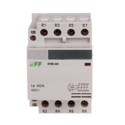 Contactor modular, montaje en carril, contactos 4NC 40A