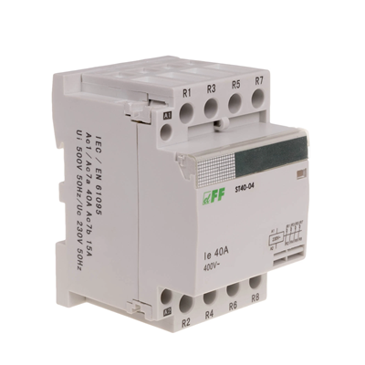 Contactor modular, montaje en carril, contactos 4NC 40A