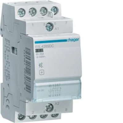 Contactor silencioso 12V DC 3NO+1NC 25A