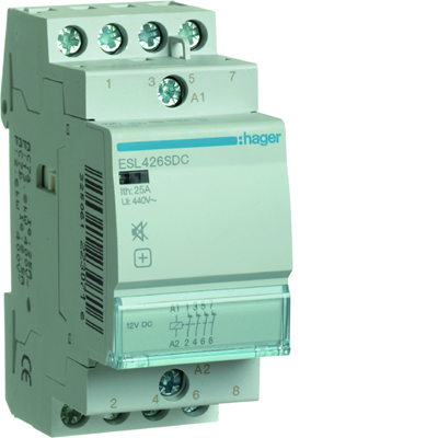 Contactor silencioso 12V DC 4NC 25A
