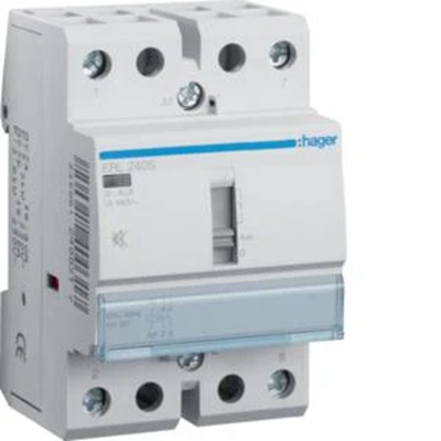 Contactor silencioso con control manual 12VAC/DC 2NO 40A