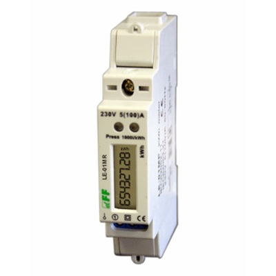 Contador de electricidad - monofásico, RS-485, LCD, 100A, registro de parámetros de red U, I, F, P, Q, AE+, RE+