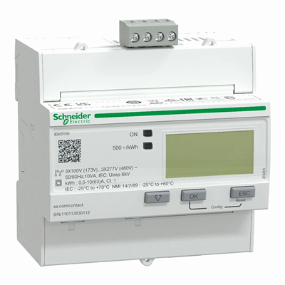 Contatore di energia trifase PowerLogic 53A classe 1 Modbus