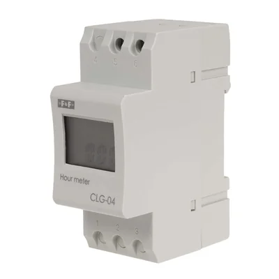 Contatore di tempo di funzionamento a batteria per montaggio su guida DIN