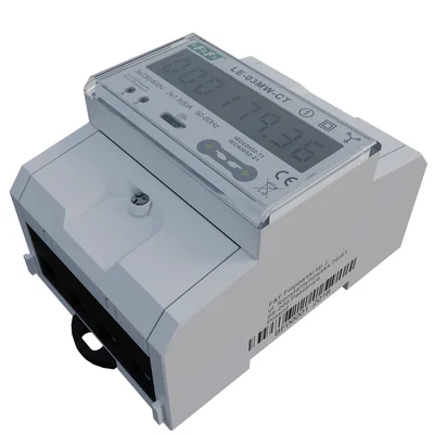Contatore elettrico a doppia tariffa, trifase, a 2 vie con Modbus RTU, per misurazione semi-indiretta