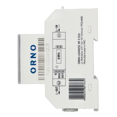 Contatore elettrico monofase, bidirezionale, 100A, MID, 1 modulo, DIN TH-35mm
